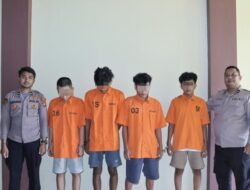 Rampas Motor dan HP Milik Pelajar SMP, Empat Pelaku Begal di Pringsewu Ditangkap Polisi