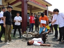 Polres Pringsewu Gelar Rekonstruksi Pembunuhan : 24 Adegan Diperagakan