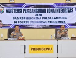 Asistensi Pembangunan Zona Integritas, RPB Biro Rena Polda Lampung Kunjungi Polres Pringsewu