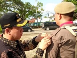 Kesiapan Pemilukada Pringsewu, Satpol PP dan Satlinmas Apel Gelar Pasukan