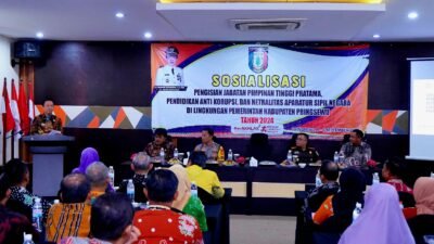 Pj.Bupati Pringsewu Buka Sosialisasi Pengisian JPTP, PAK dan Netralitas ASN