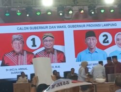 Pilgub Lampung 2024, Arinal – Sutono Nomor Urut 1 Mirza – Jihan Nomor Urut 2