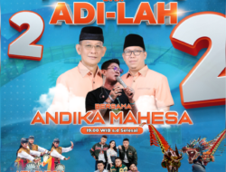 Paslon Nomor Urut 2 “ADILAH” Gelar Konser “Aku, Kamu, dan ADILAH”  Bersama Andika Kangen Band di Lapangan Wates Pringsewu