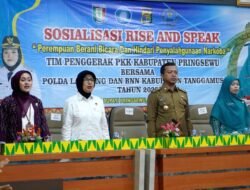Gandeng Polda Lampung dan BNN, TP PKK Pringsewu Gelar Sosialisasi Rise and Speak