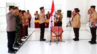 Wabup Pringsewu Lantik Gerakan Pramuka Kwaran Kecamatan Sukoharjo