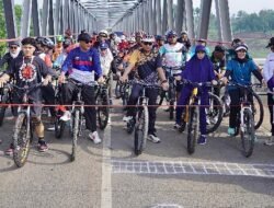 Pengembangan Desa Wisata Kampung Tapis Lugu Sari, Pemkab Pringsewu & FEB Unila Gelar Gowes Charity